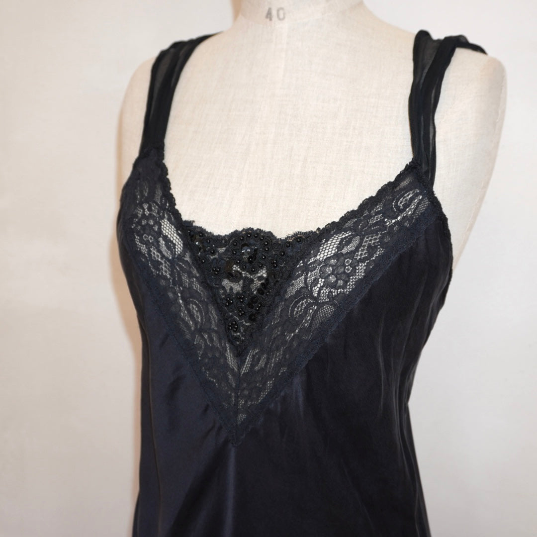 Silk Open Back Dress (M)