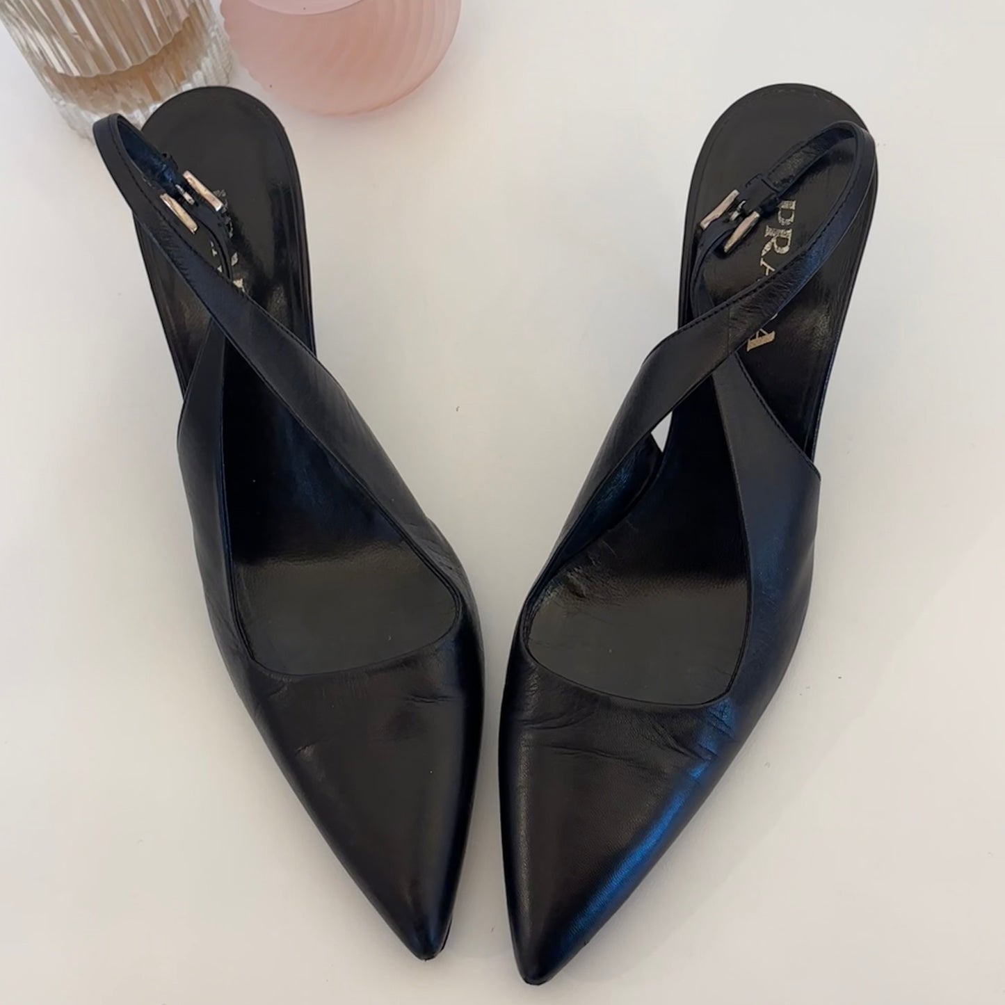 Prada Black Slingblacks (37)