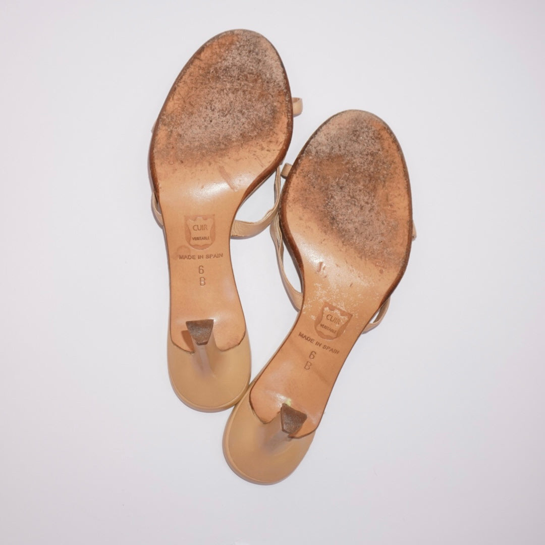 Tan Leather Mules (36)