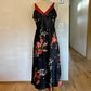 Robe fleurie en satin (M)