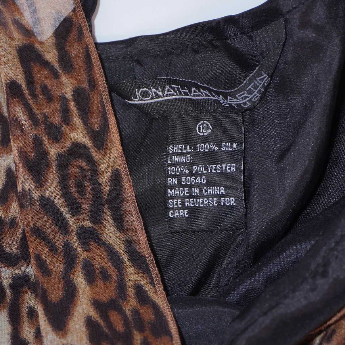 Silk Leopard Dress (XL)