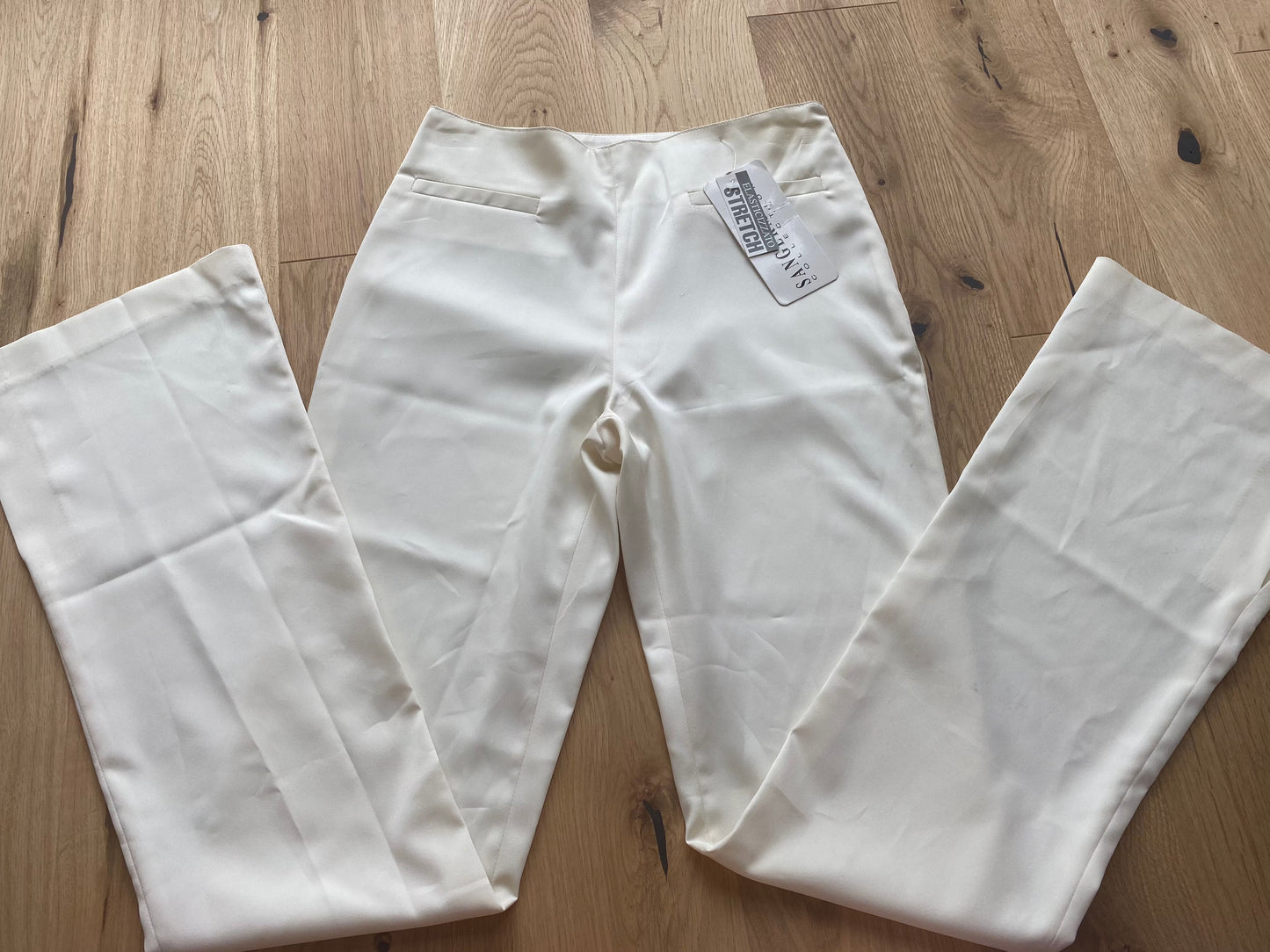 Creme Satin Trousers (XS)