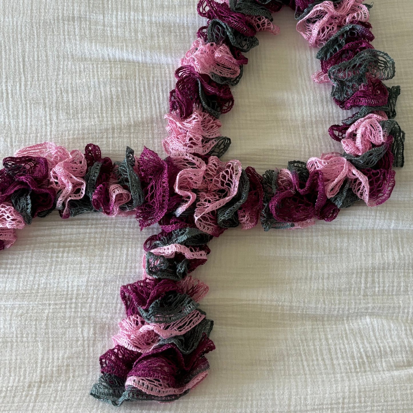 Fuchsia Ruffle Scarf