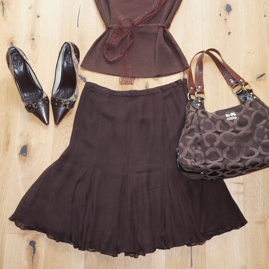 BCBG Maxazria Silk Skirt (M)