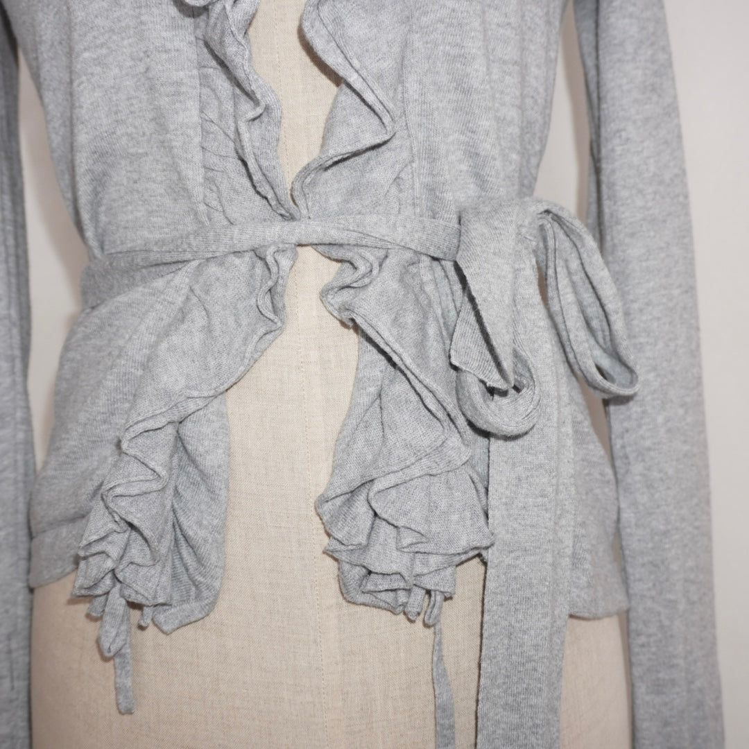 Ruffle Tie Cardigan (S)