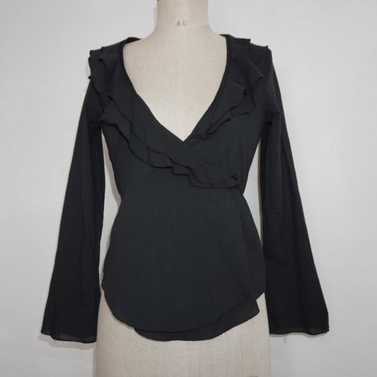Ruffle Wrap Blouse (XS)