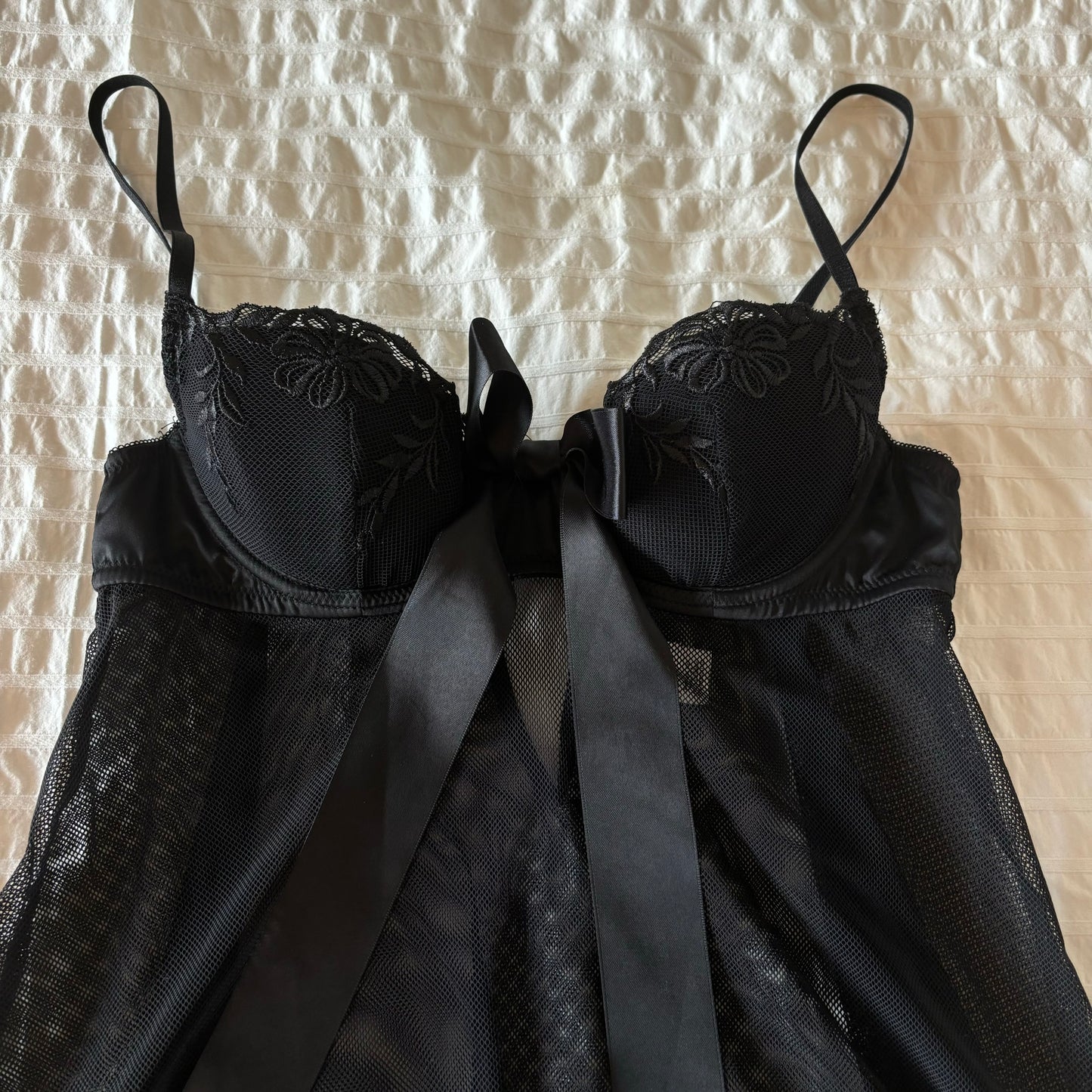 Black Mesh Babydoll (XS/ S)