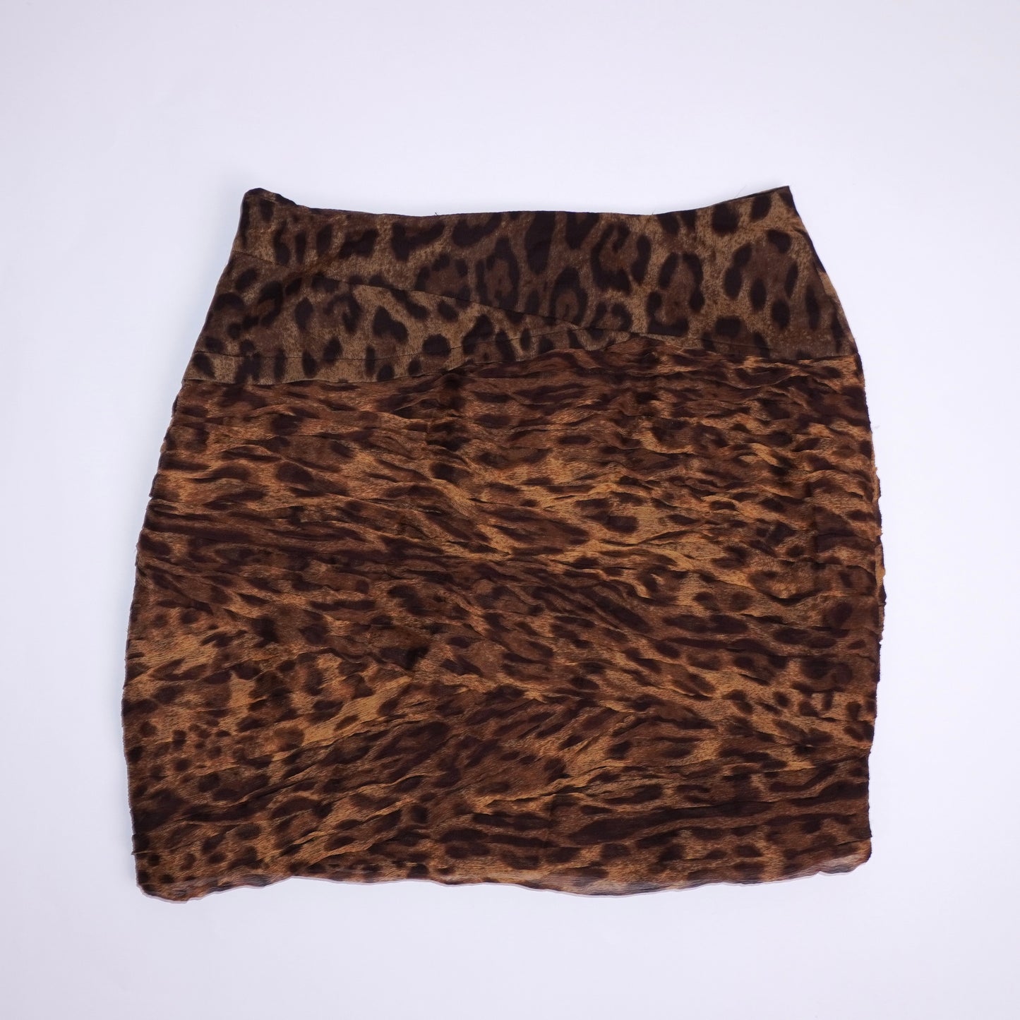 Silk Leopard Miniskirt (XS)