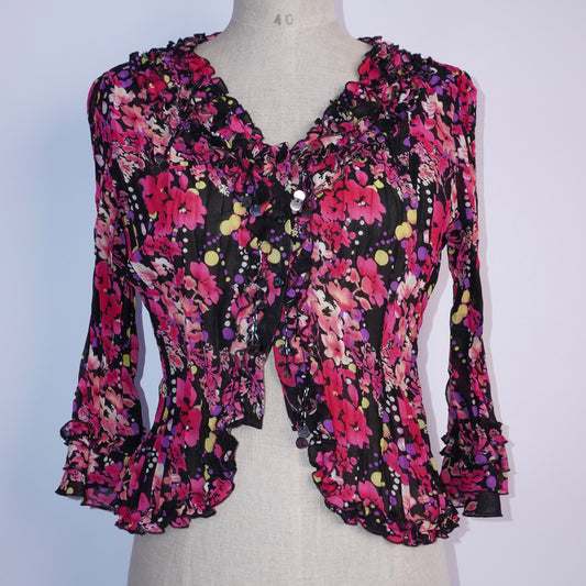 Beaded Ruffle Blouse (S)