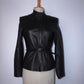 Genuine Leather Belted Jacket (S)