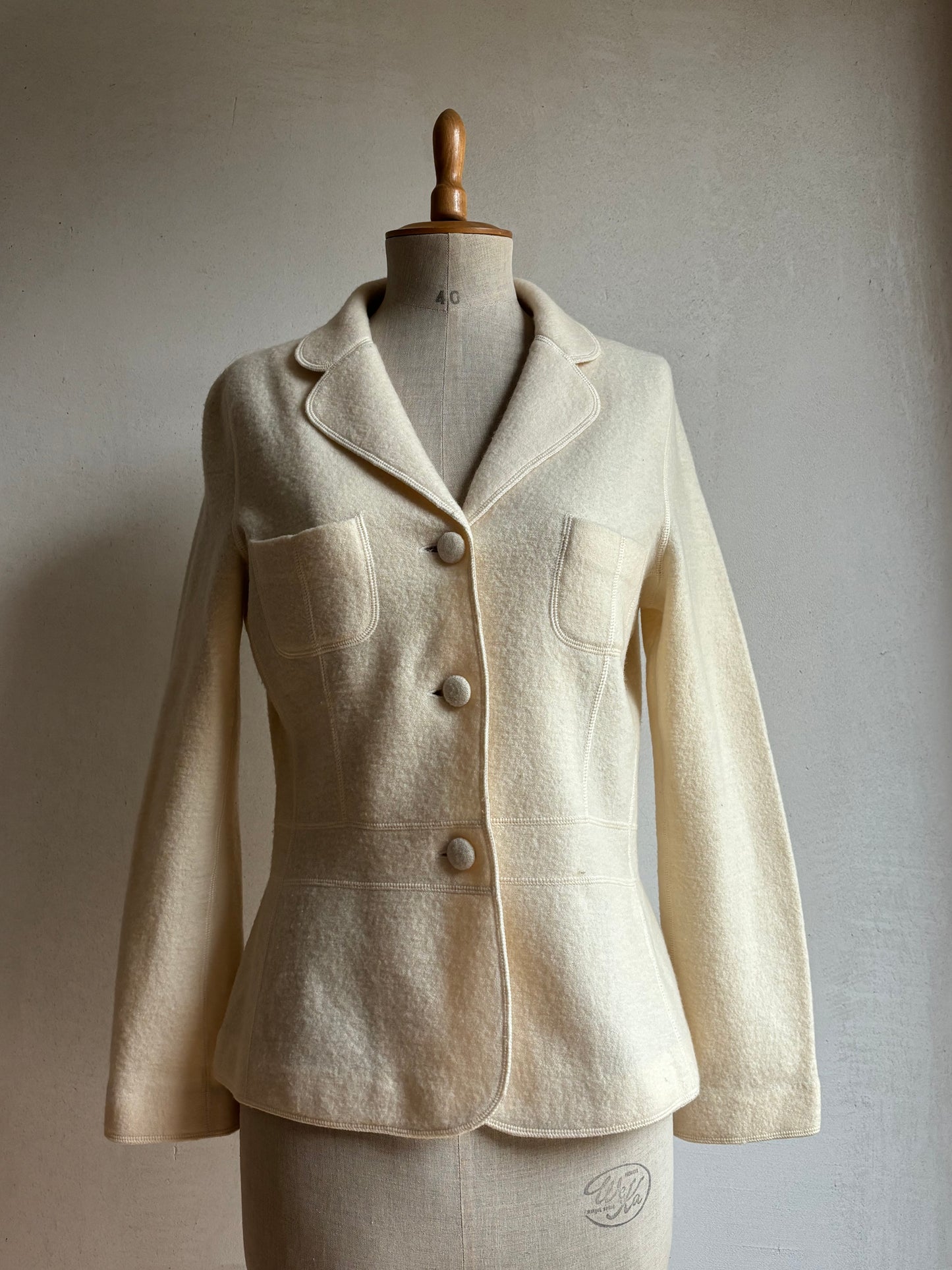 Creme Wool Blazer (M)