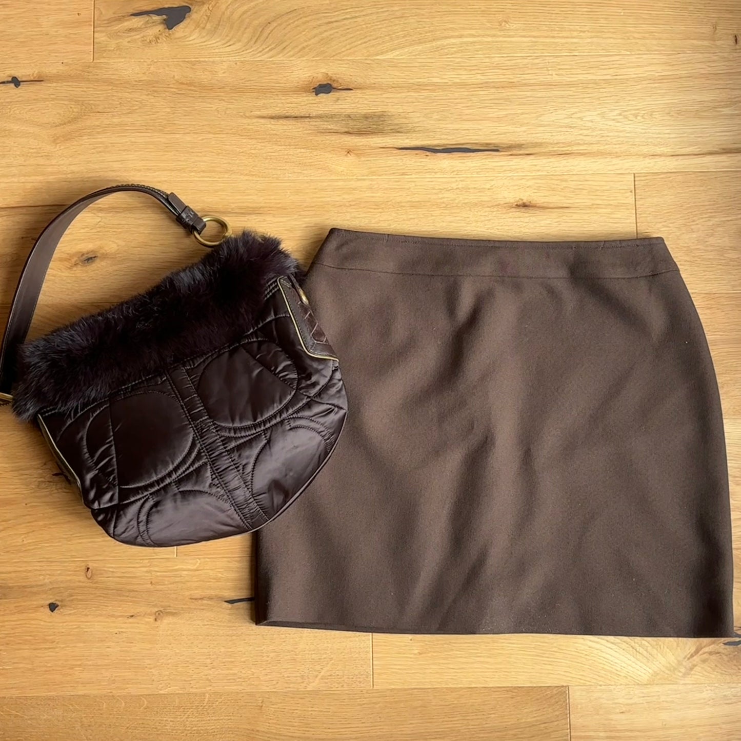 Max&Co Brown Miniskirt (XS)