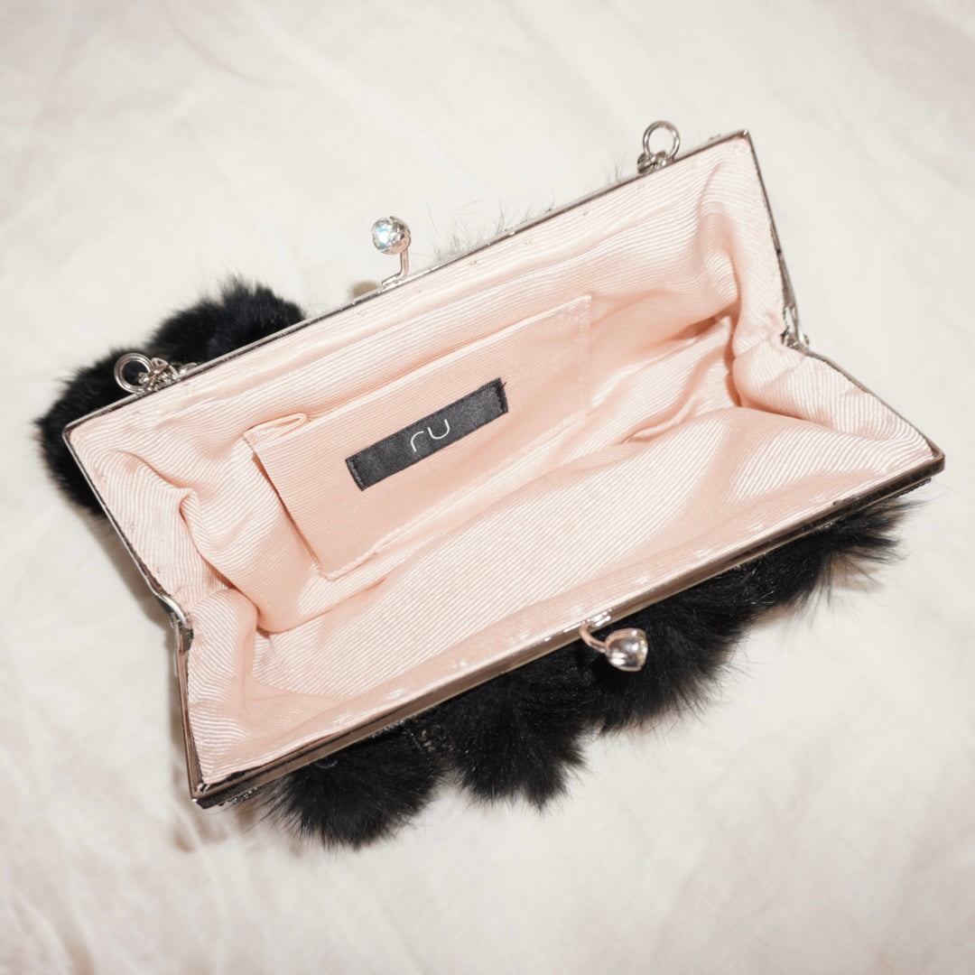 Fur Sequin Purse