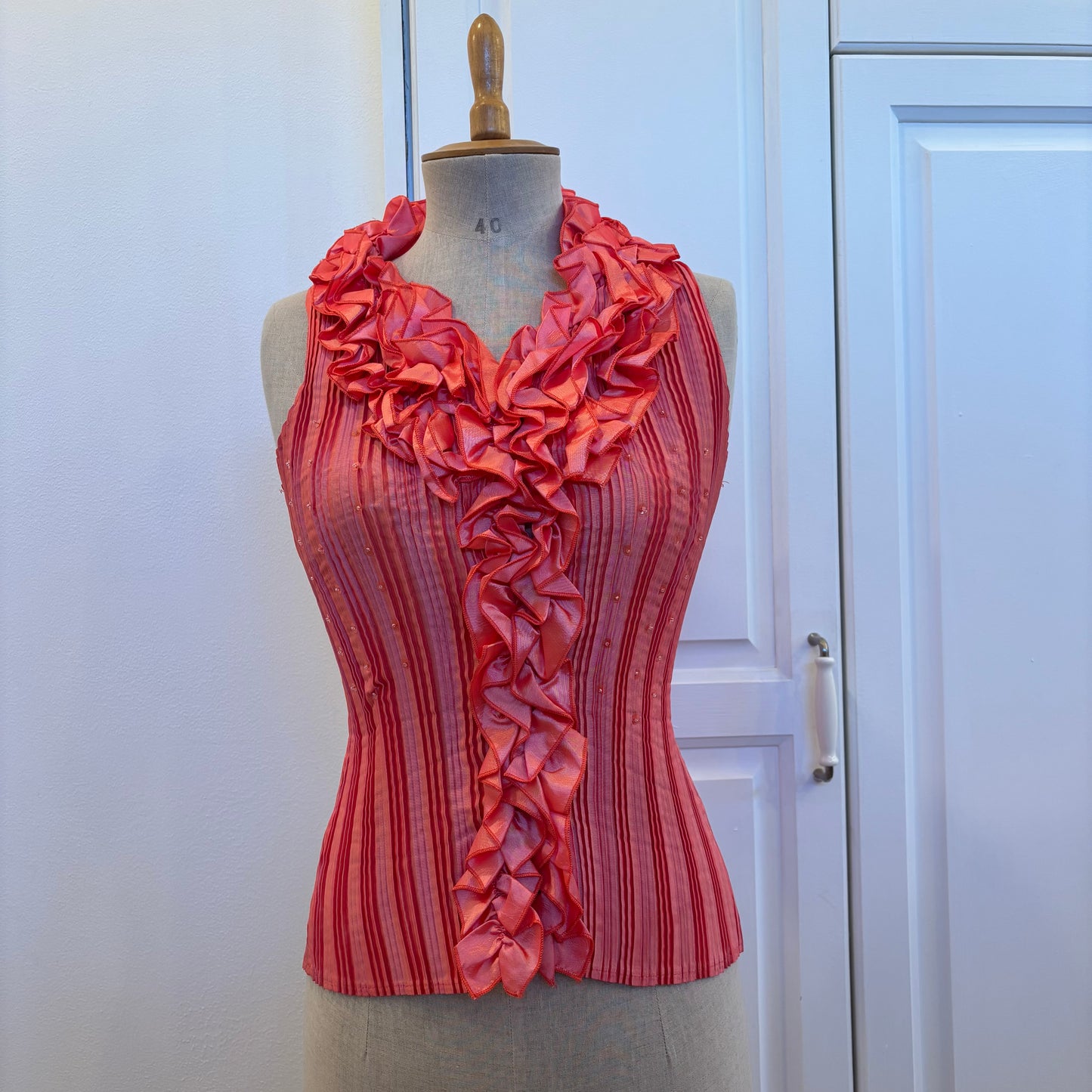 Ruffle Beaded Top (S)