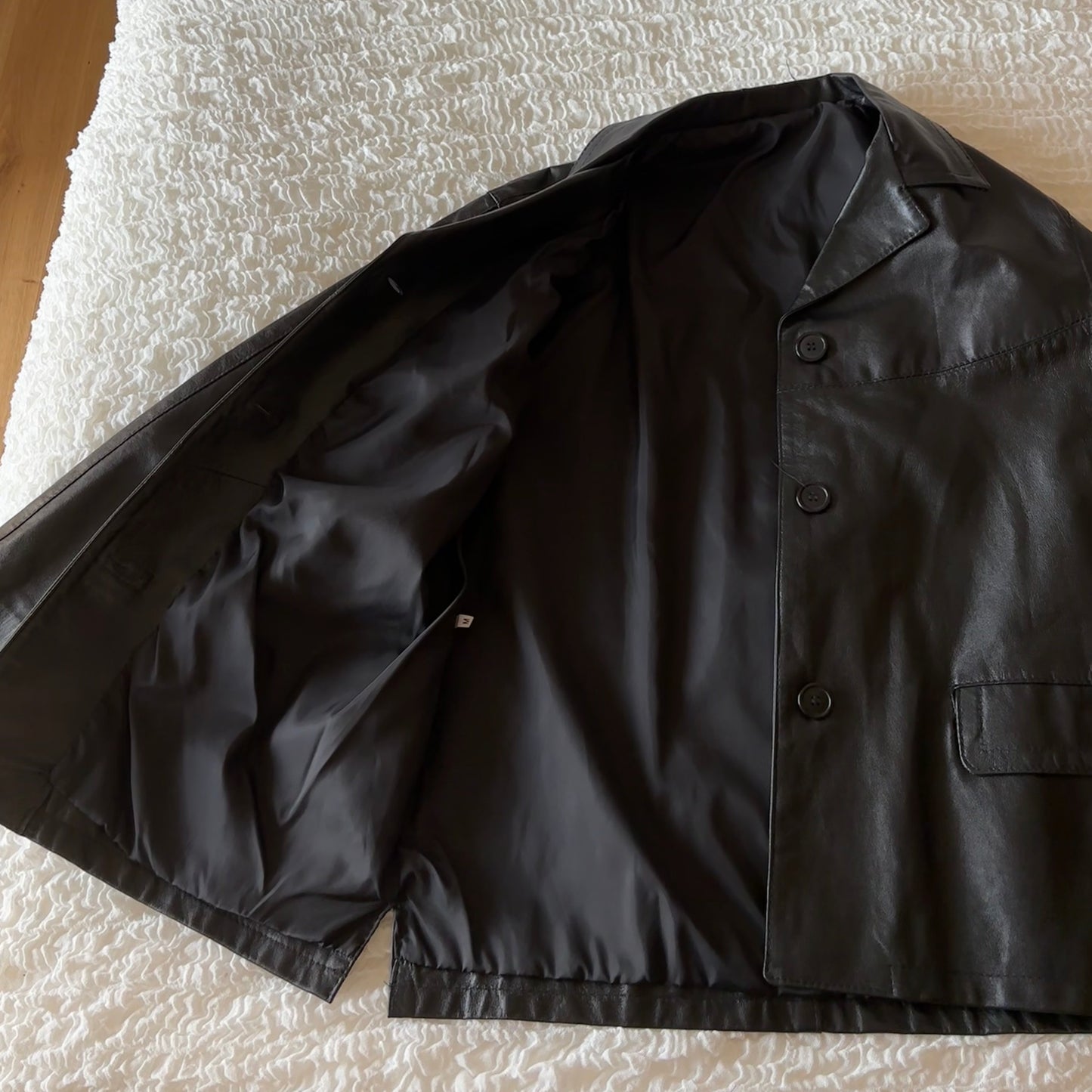 Black Leather Coat (M/L)