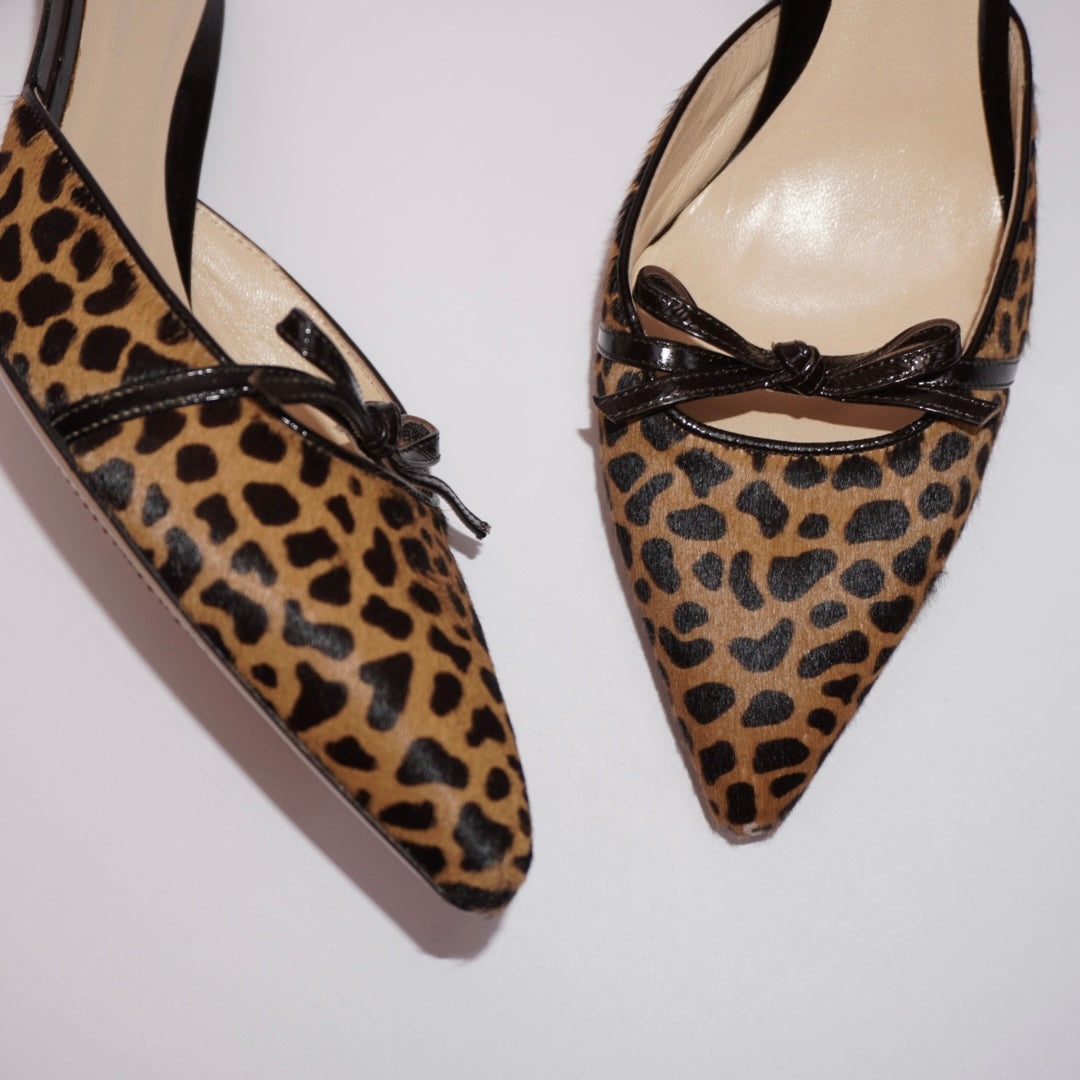 Leopard Bow Mules (37.5)