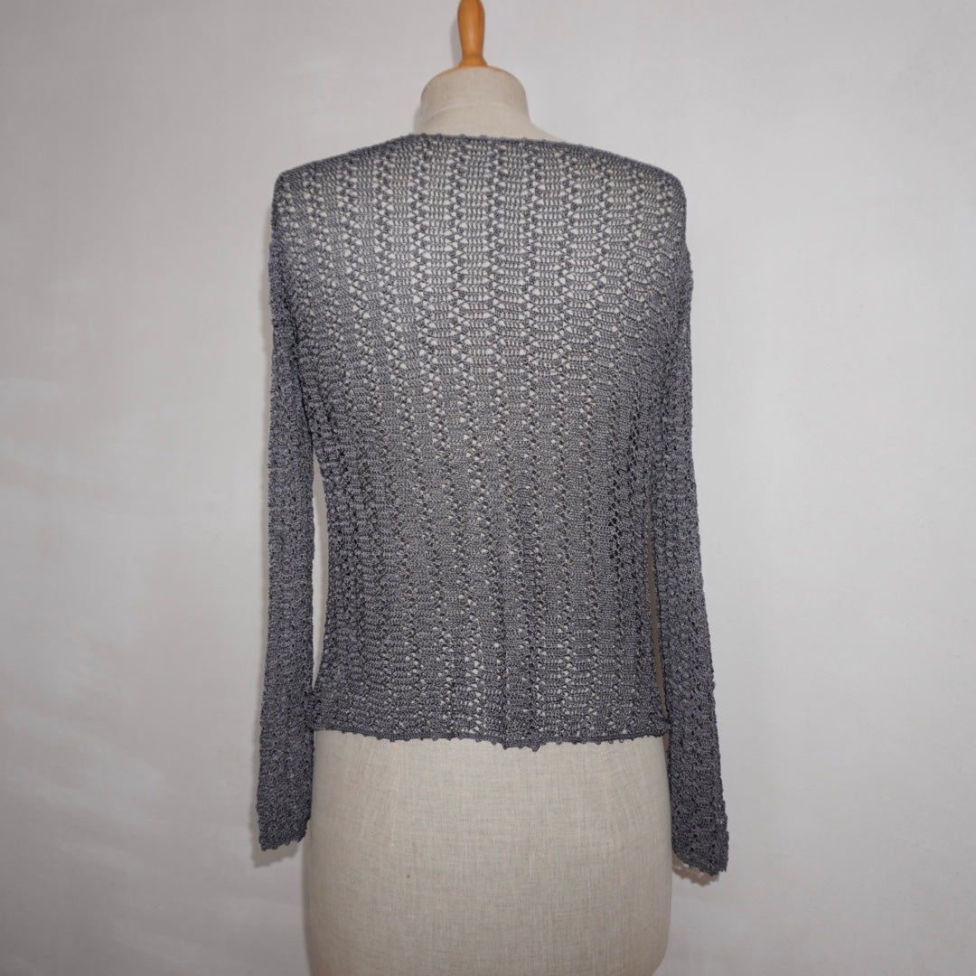 Sequin Crochet Cardigan (S)