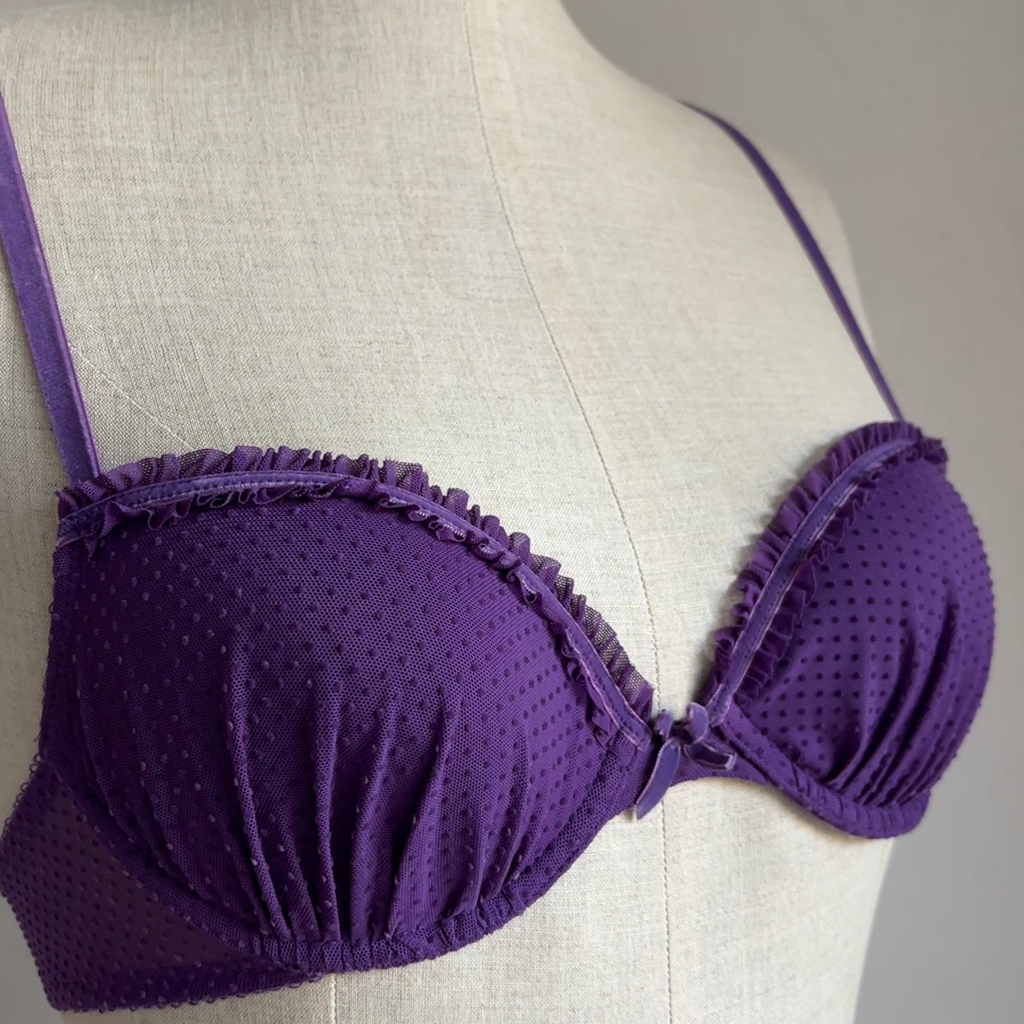 Purple Polkadot Bra (70B)