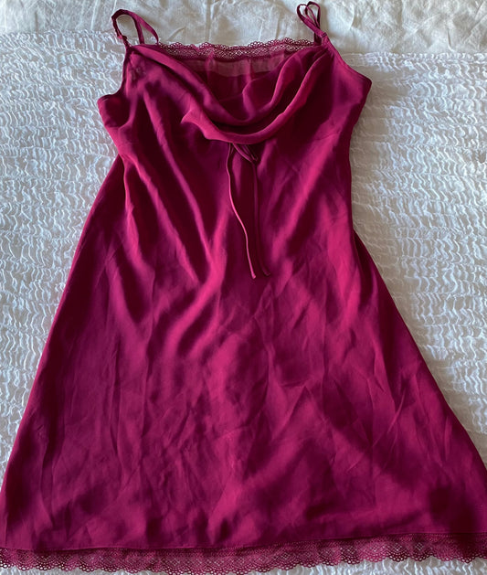 Fuschia Slip Dress (L)