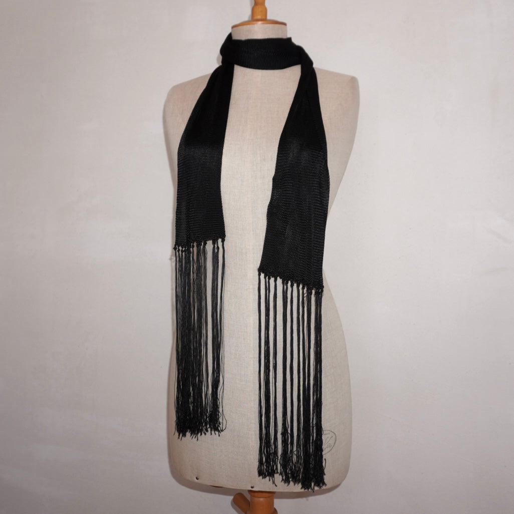 Black Skinny Scarf