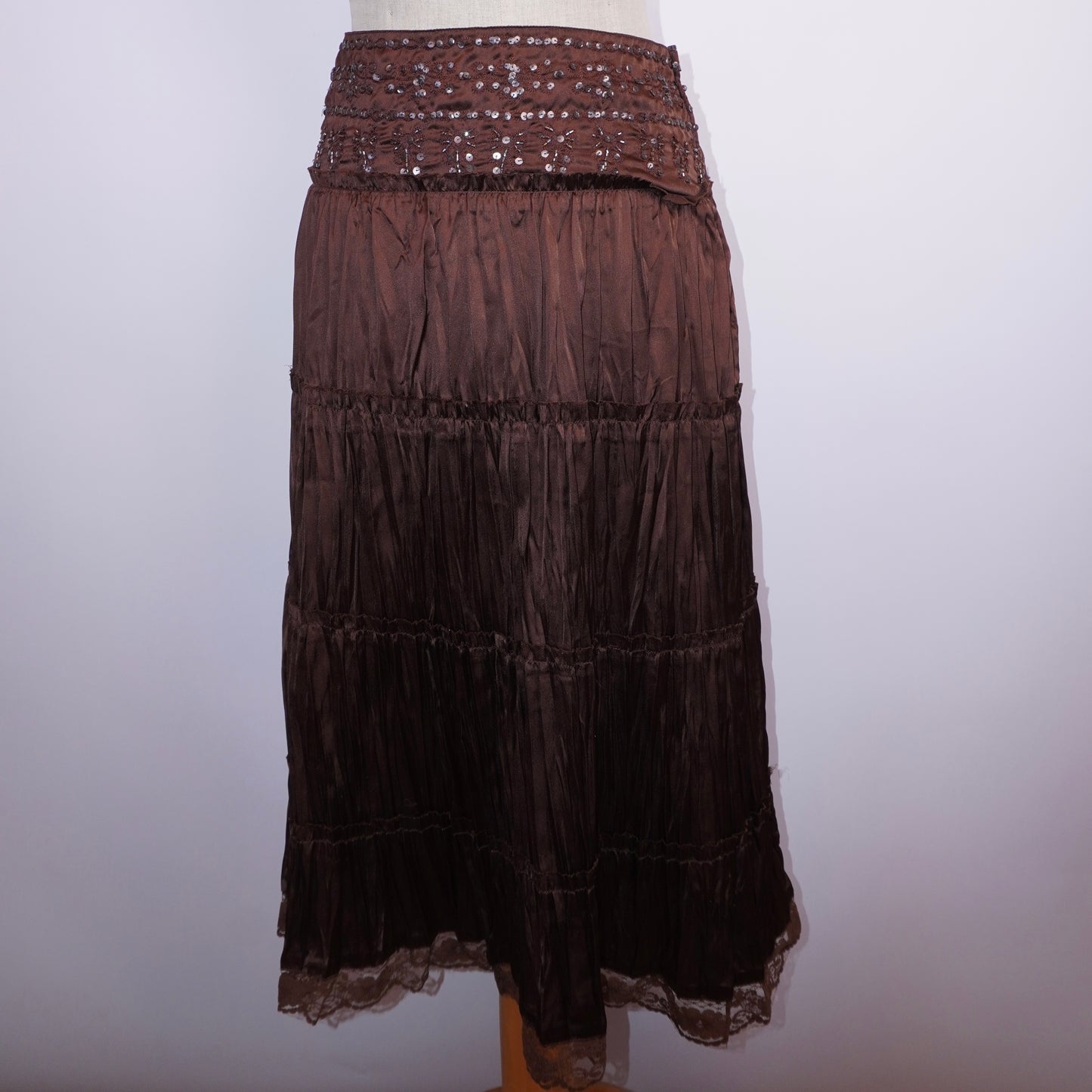 Sequin Pleated Skirt (S)