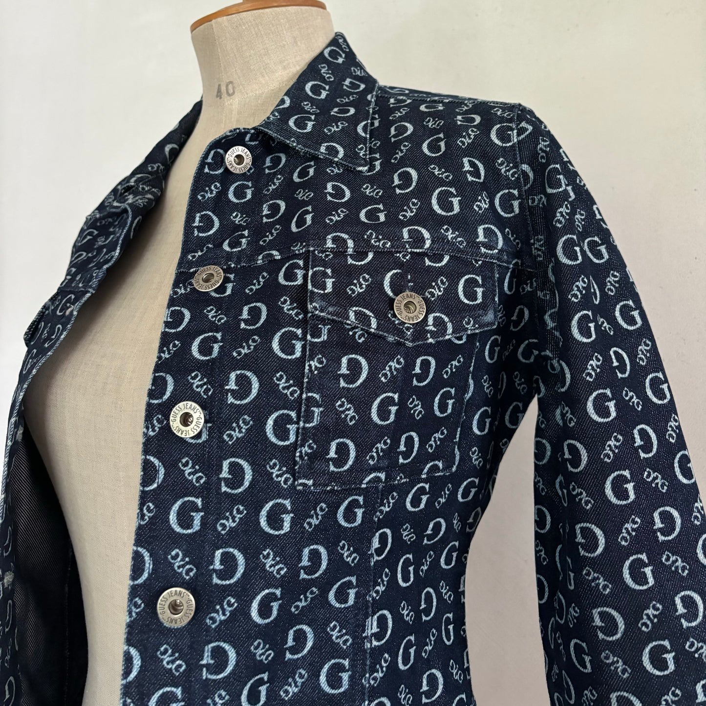 Guess Monogram Denim Jacket (XS)