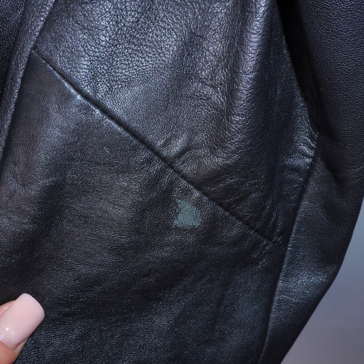 Genuine Leather Belted Jacket (S)