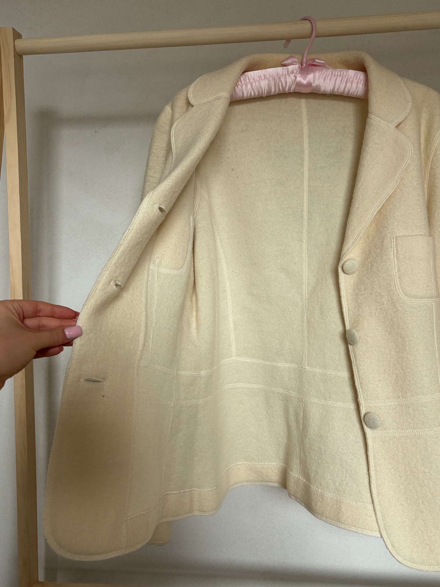 Creme Wool Blazer (M)