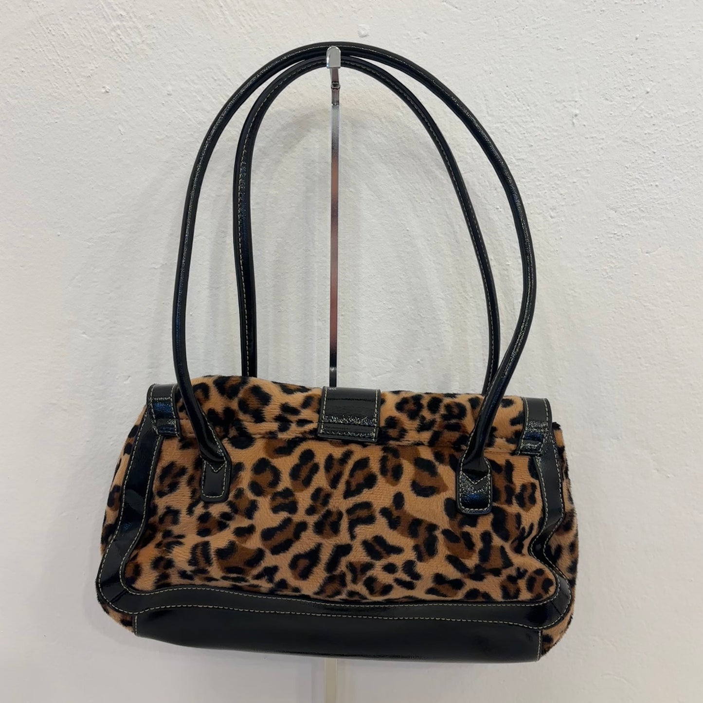 Fuzzy Leopard Purse