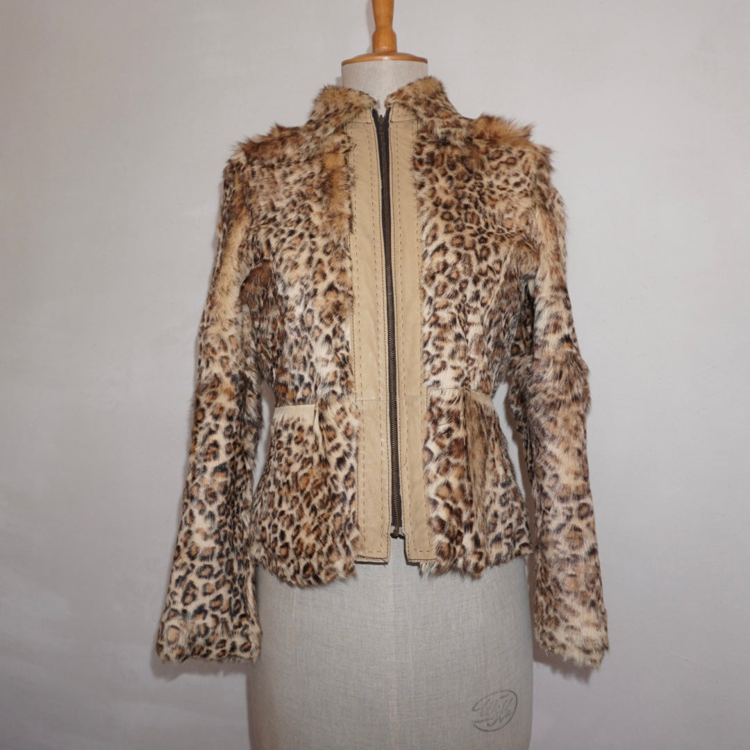 Leather Fur Jacket (M)