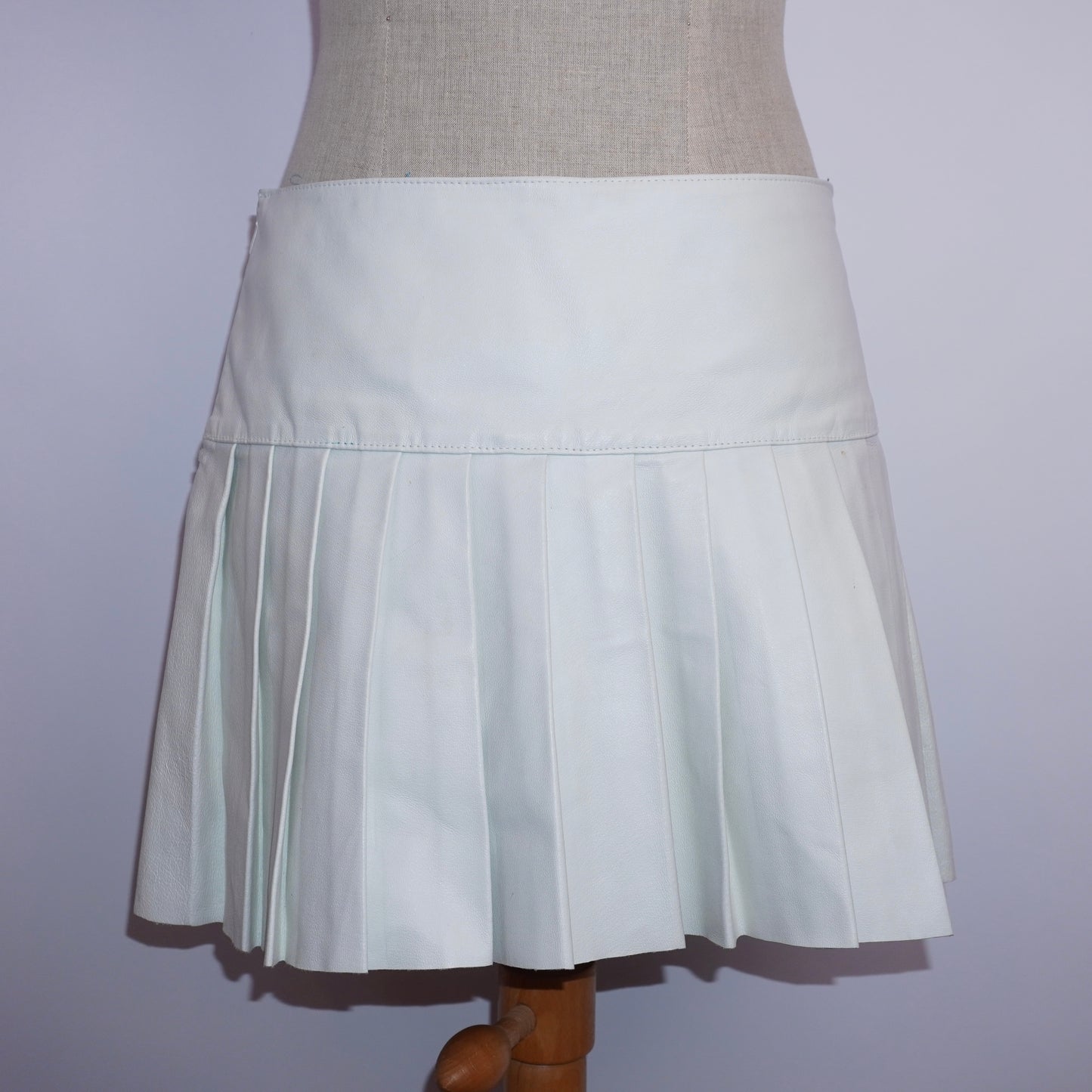 Leather Pleated Skirt (M)