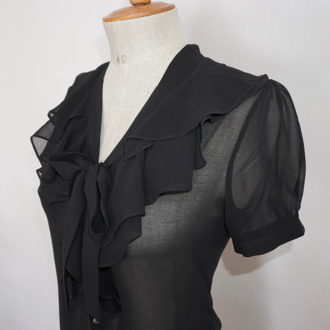 Sheer Ruffle Blouse (S)