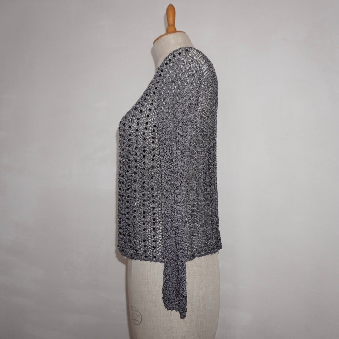 Sequin Crochet Cardigan (S)