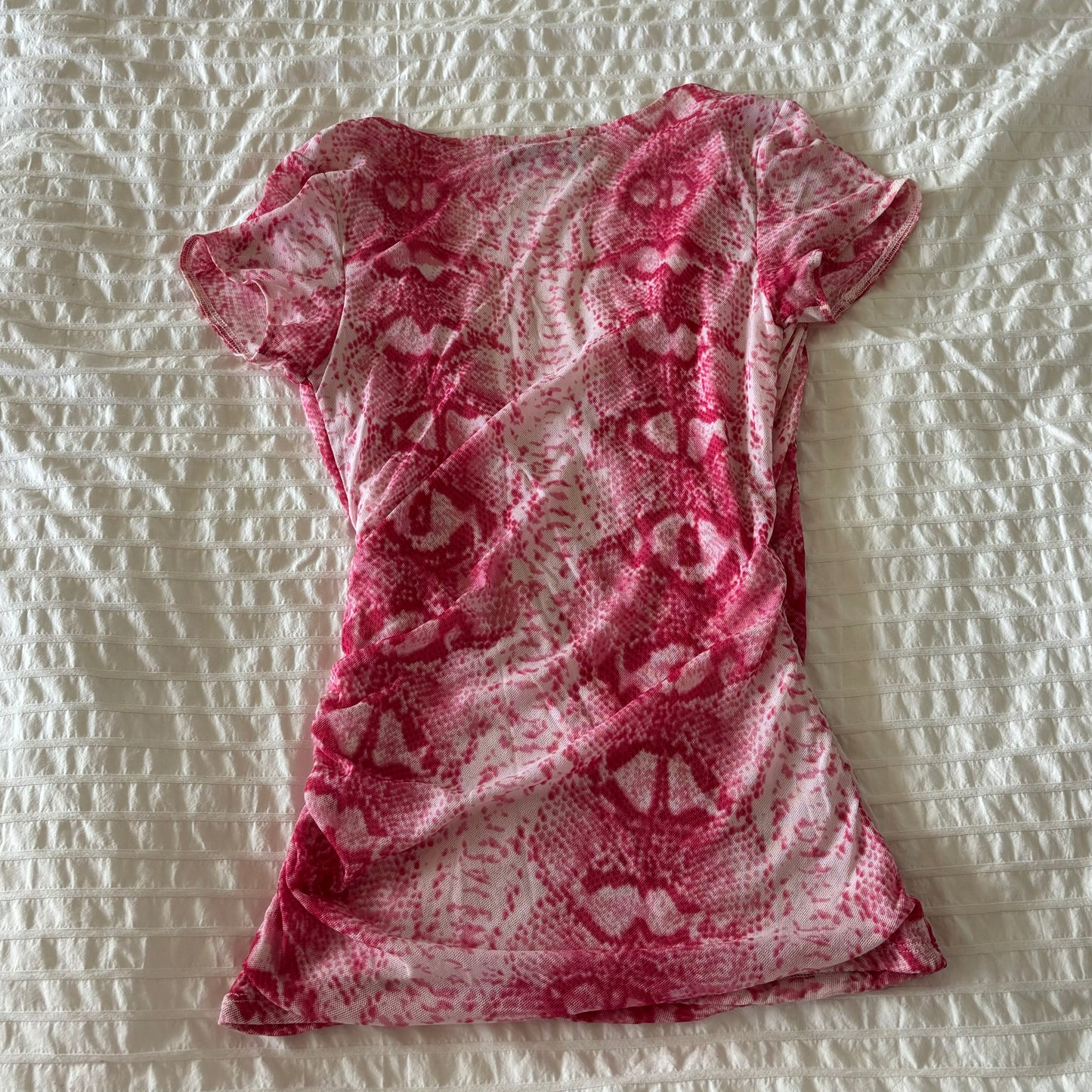 Pink Snakeskin Print top (M)