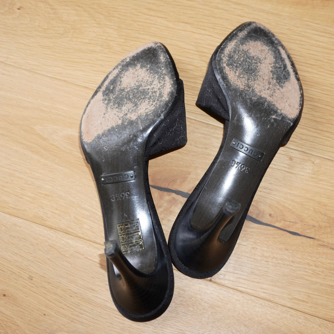 Gucci Monogram Mules (36.5)