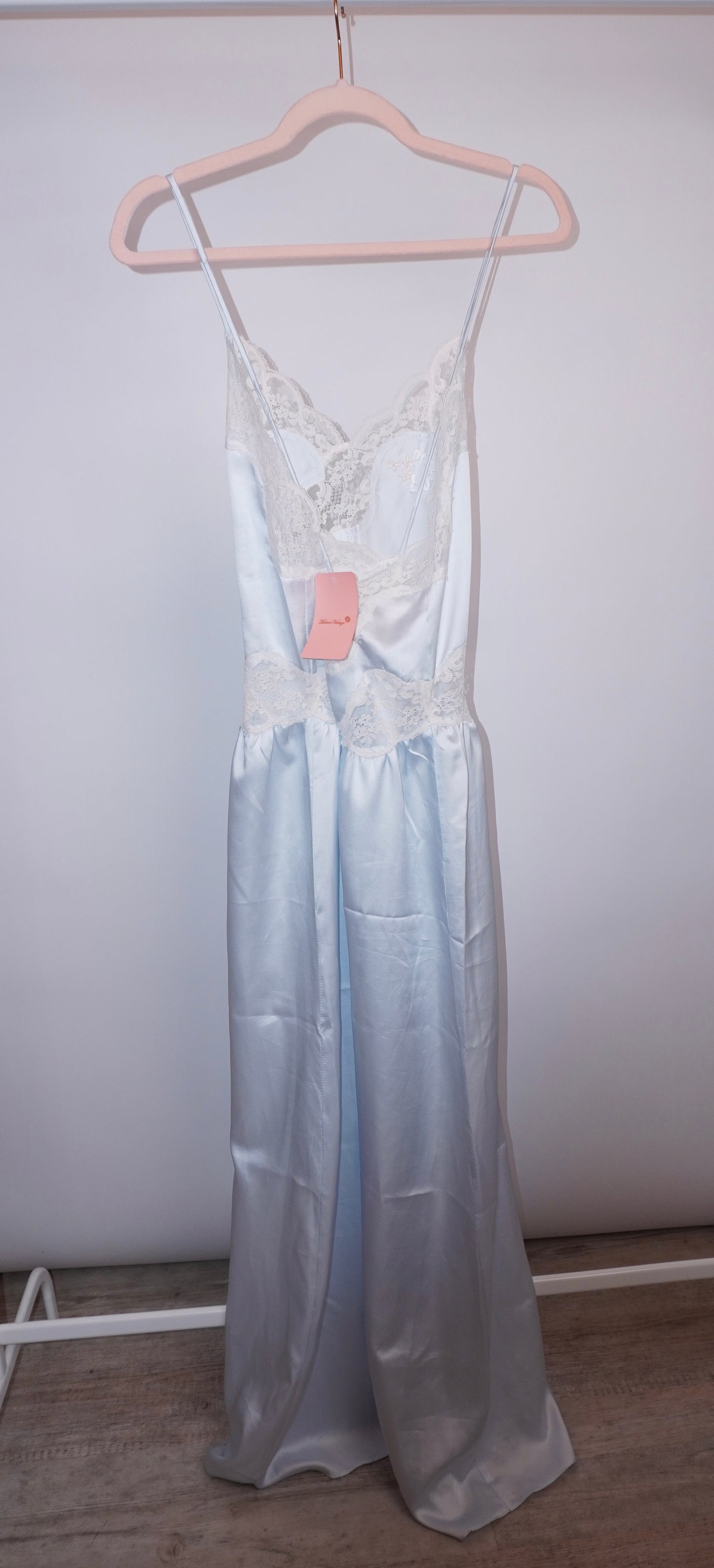 Satin Lace Maxi Dress (XS)