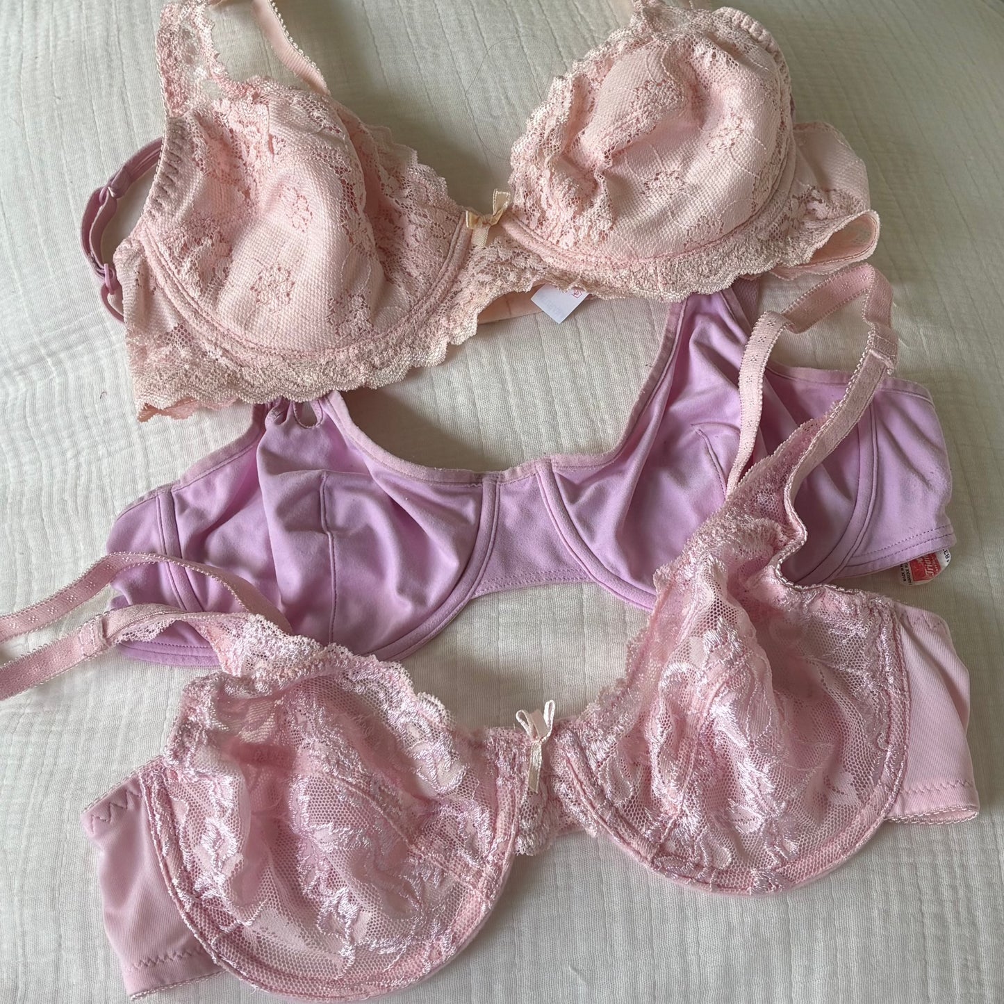 Pink Rosette Bra (80B)