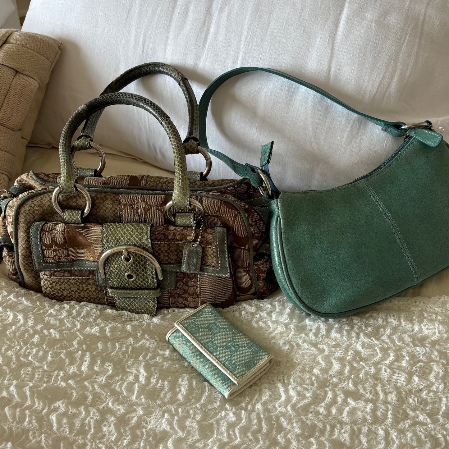 Turquoise Leather Purse