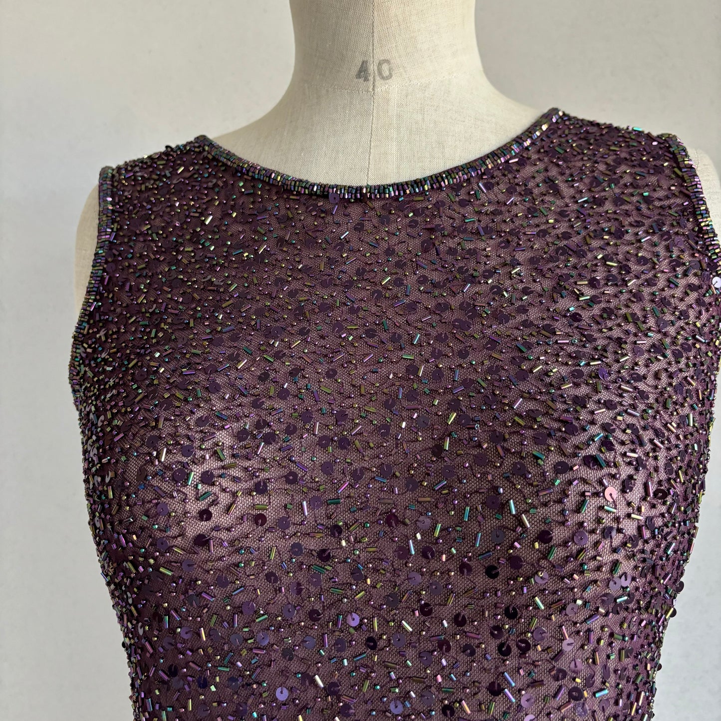 Purple Beaded Top (S)