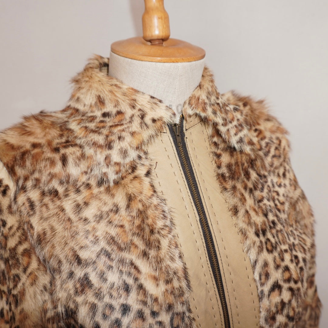 Leather Fur Jacket (M)