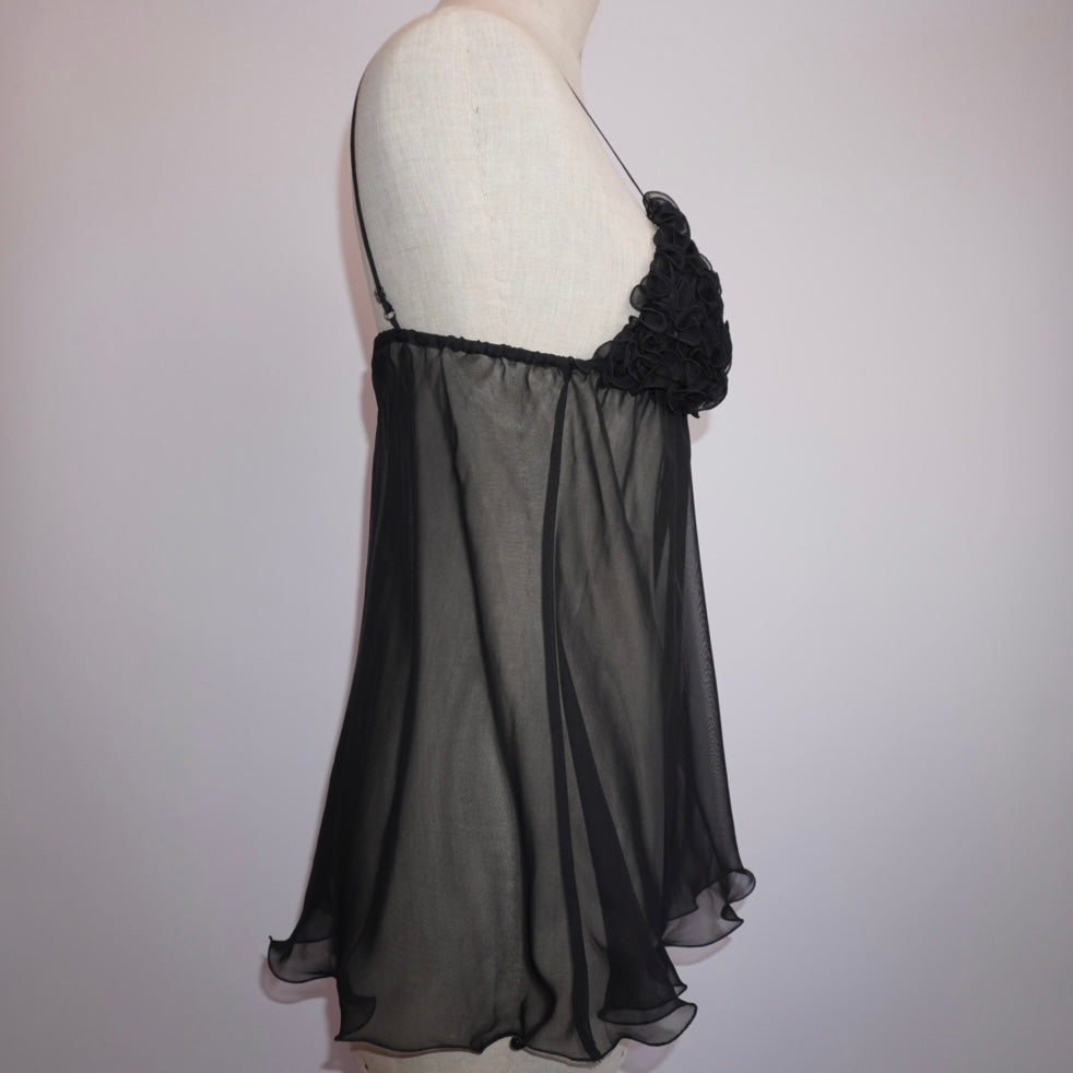 Ruffle Mesh Top (S)
