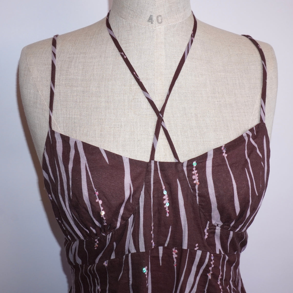 Zebra Print Sequin Dress (M)