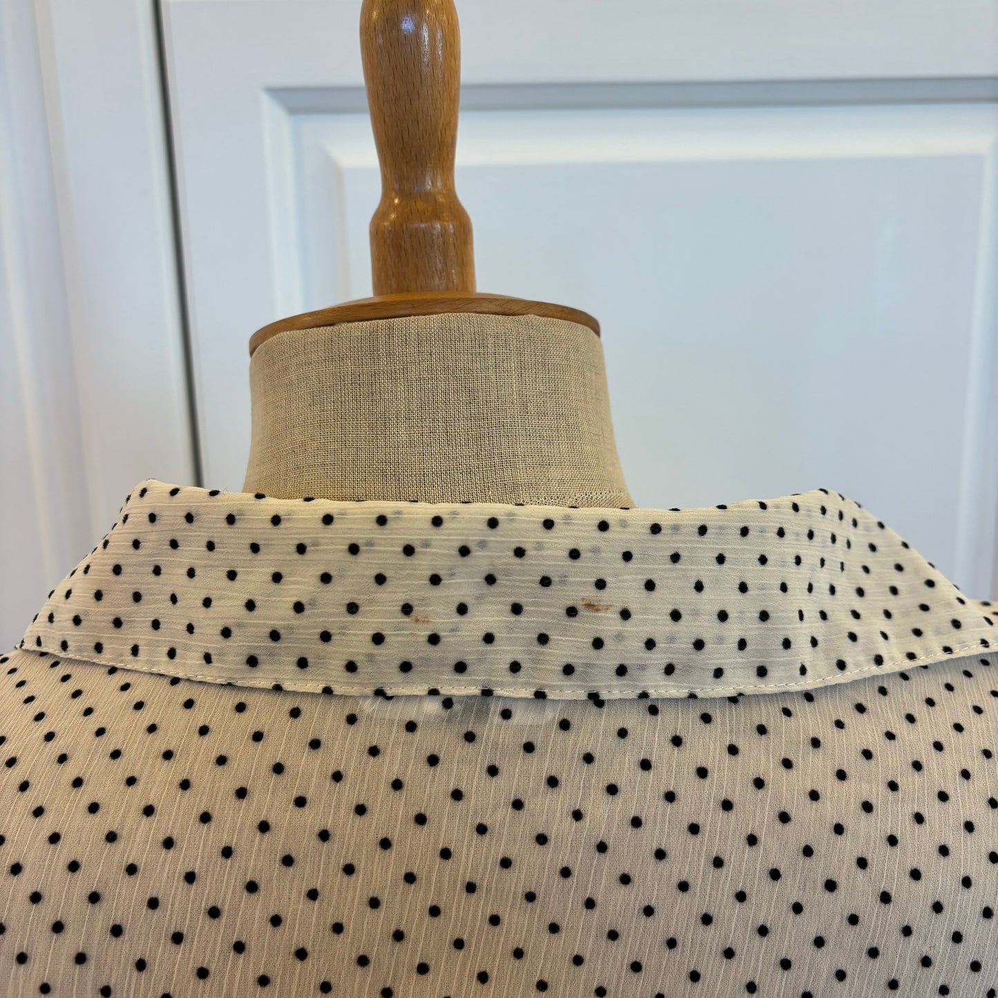 Polkadot Sheer Blouse (S)