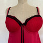 Red Lace Trim Babydoll (80C)