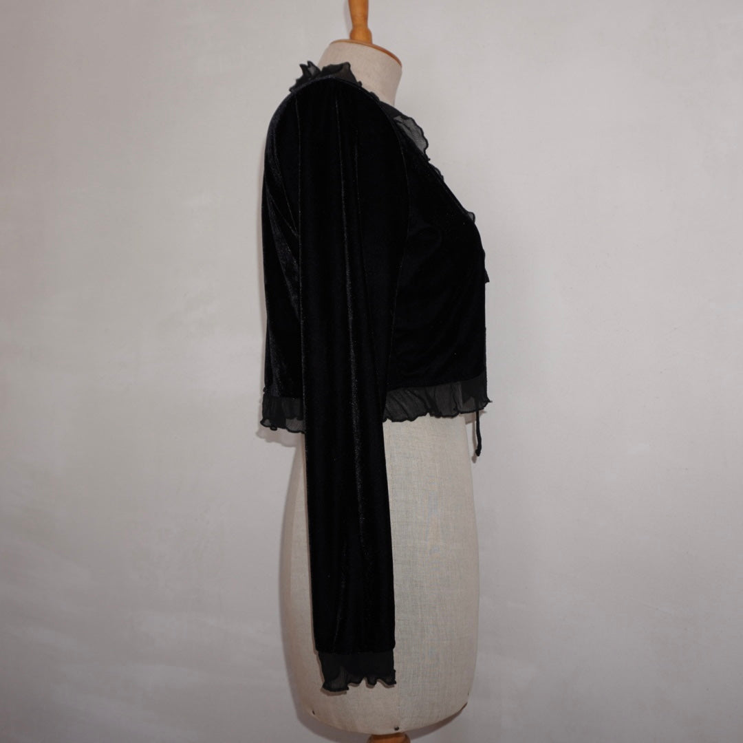 Velour Ruffle Top (M)