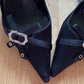 Dior schwarze Satin-Absätze (38,5)