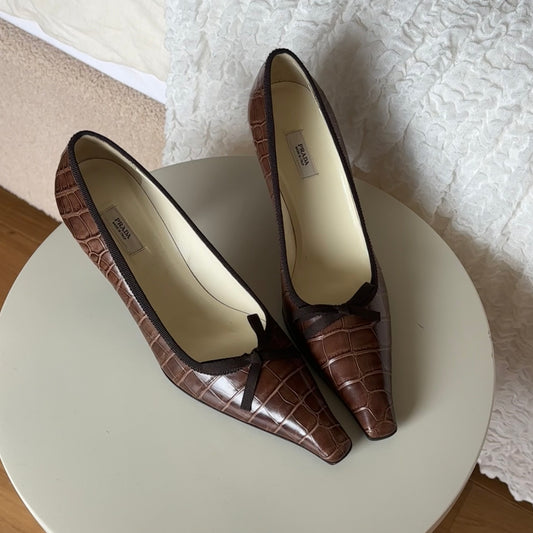 Prada Croc Heels (36)