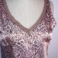 Leopard satin top (M)
