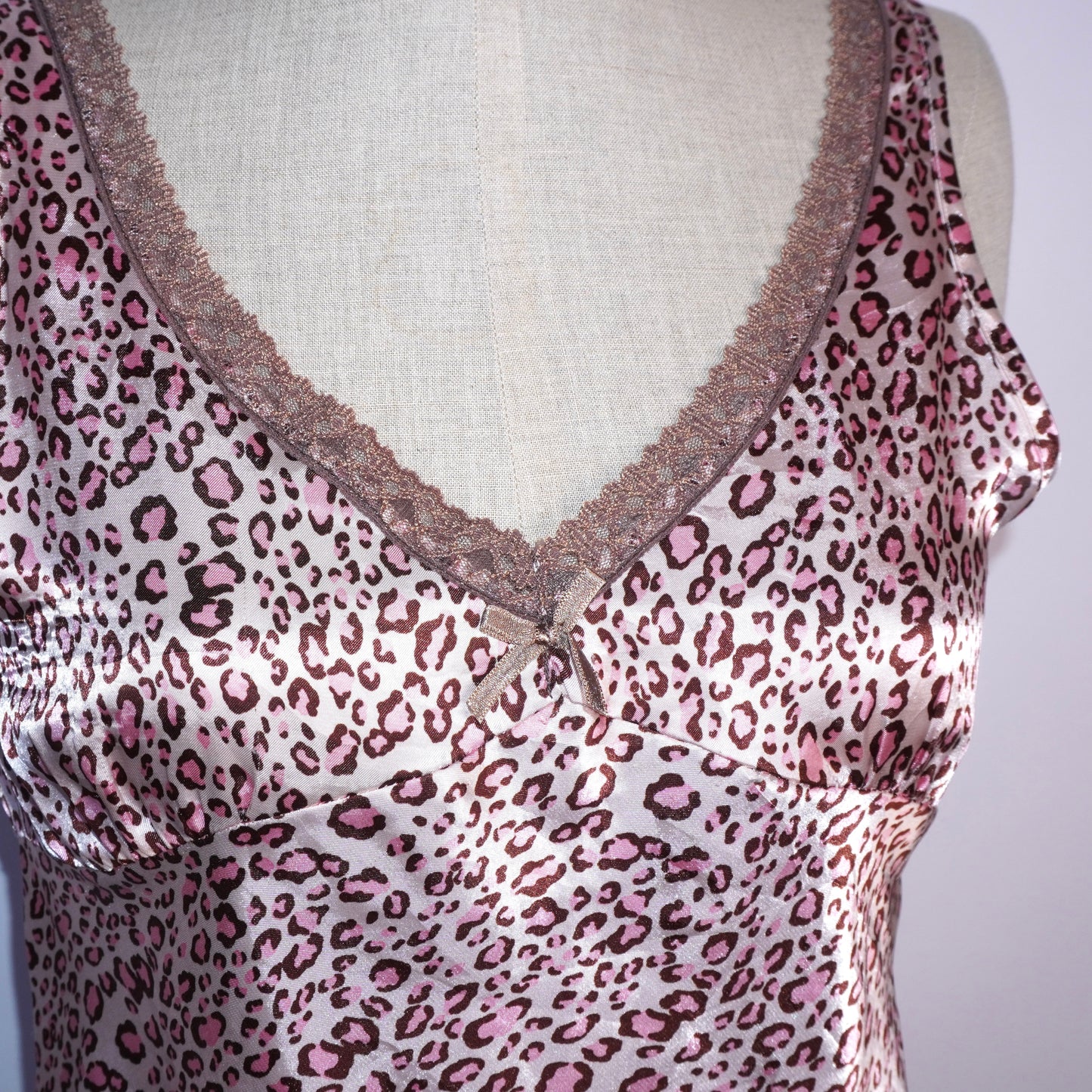 Leopard satin top (M)