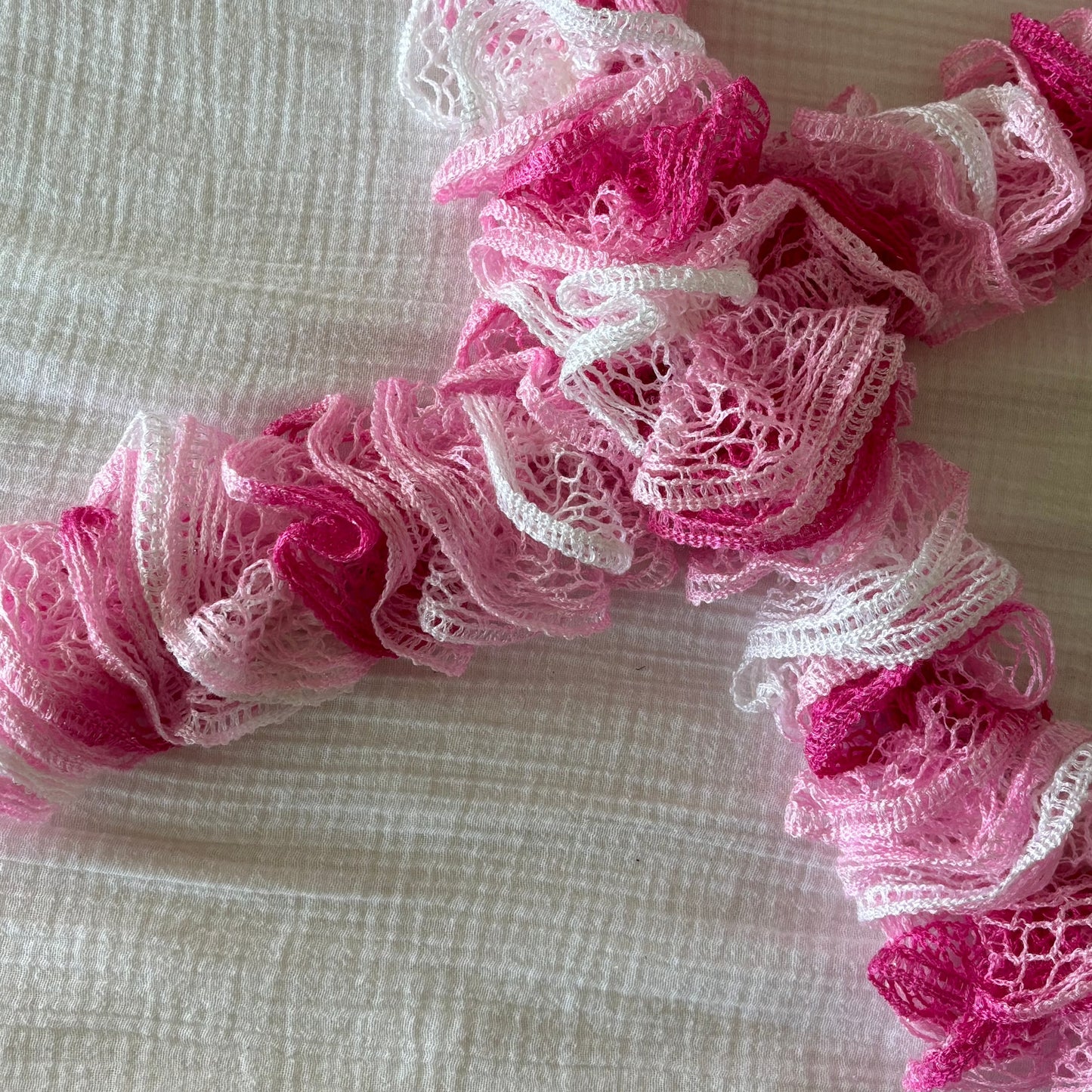 Pink Ruffle Scarf